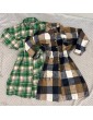 Robe chemise à carreaux longue fille Oversize - Assalafiyat