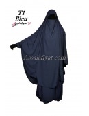 Jilbab 2 pièces papillon "Assalafiyat" X-tra large - Tissu Royal (Whoolpeach)