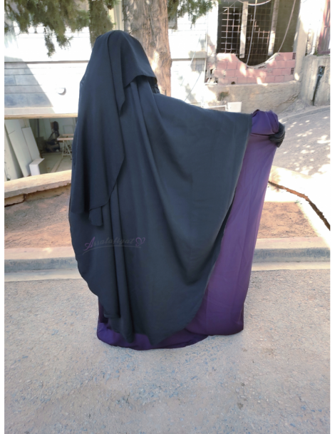 Maxi Khimar 160cm Cape X-tra Long Assalafiyat Arrondi - Tissu Jersey premium(option Niqab)