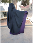 Maxi Khimar 160cm Cape X-tra Long Assalafiyat Arrondi - Tissu Jersey premium(option Niqab)