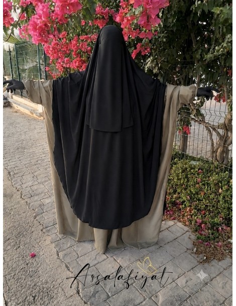 Maxi-Khimar X-tra Large Assalafiyat avec sitar intégré