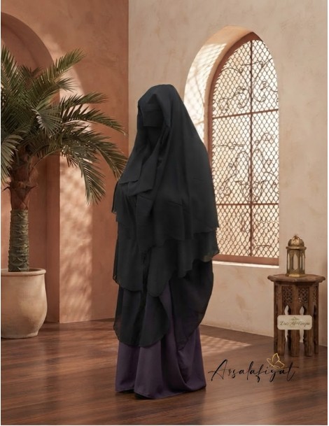 Cape Yéménite avec Niqab casquette intégré